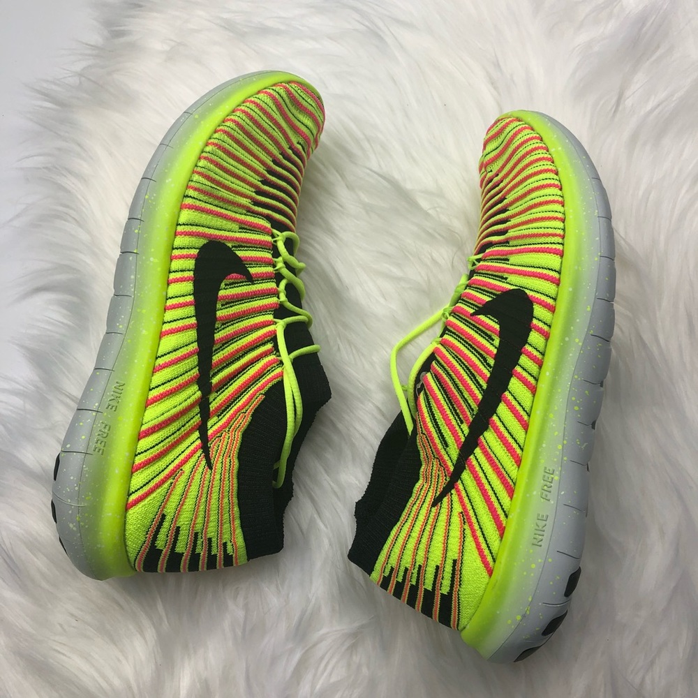 New Nike Free Run Natural Neon Sneakers - Picture 5 of 5